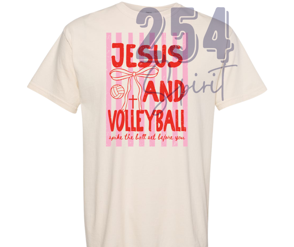 JESUS AND VOLLEYBALL TEE