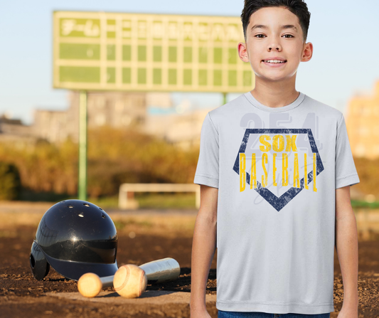 SOX BASEBALL HOME PLATE DRY FIT - YOUTH