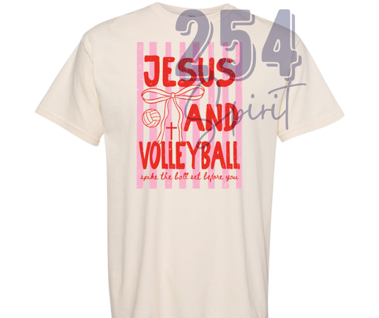 JESUS AND VOLLEYBALL TEE