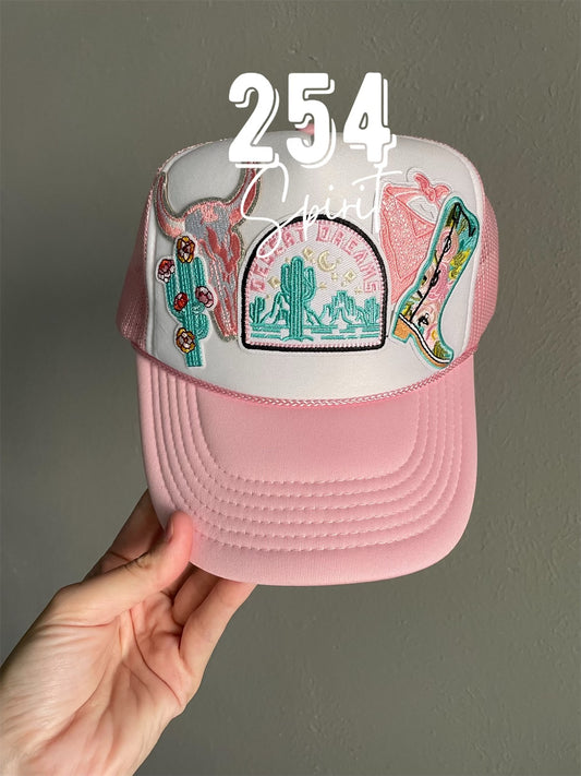 Desert Dreams Turquoise +Pink Trucker Hat