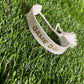 White and Gold Embroidered Game Day Bracelet