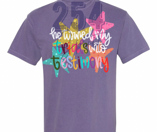 TRIALS INTO TESTIMONY TEE